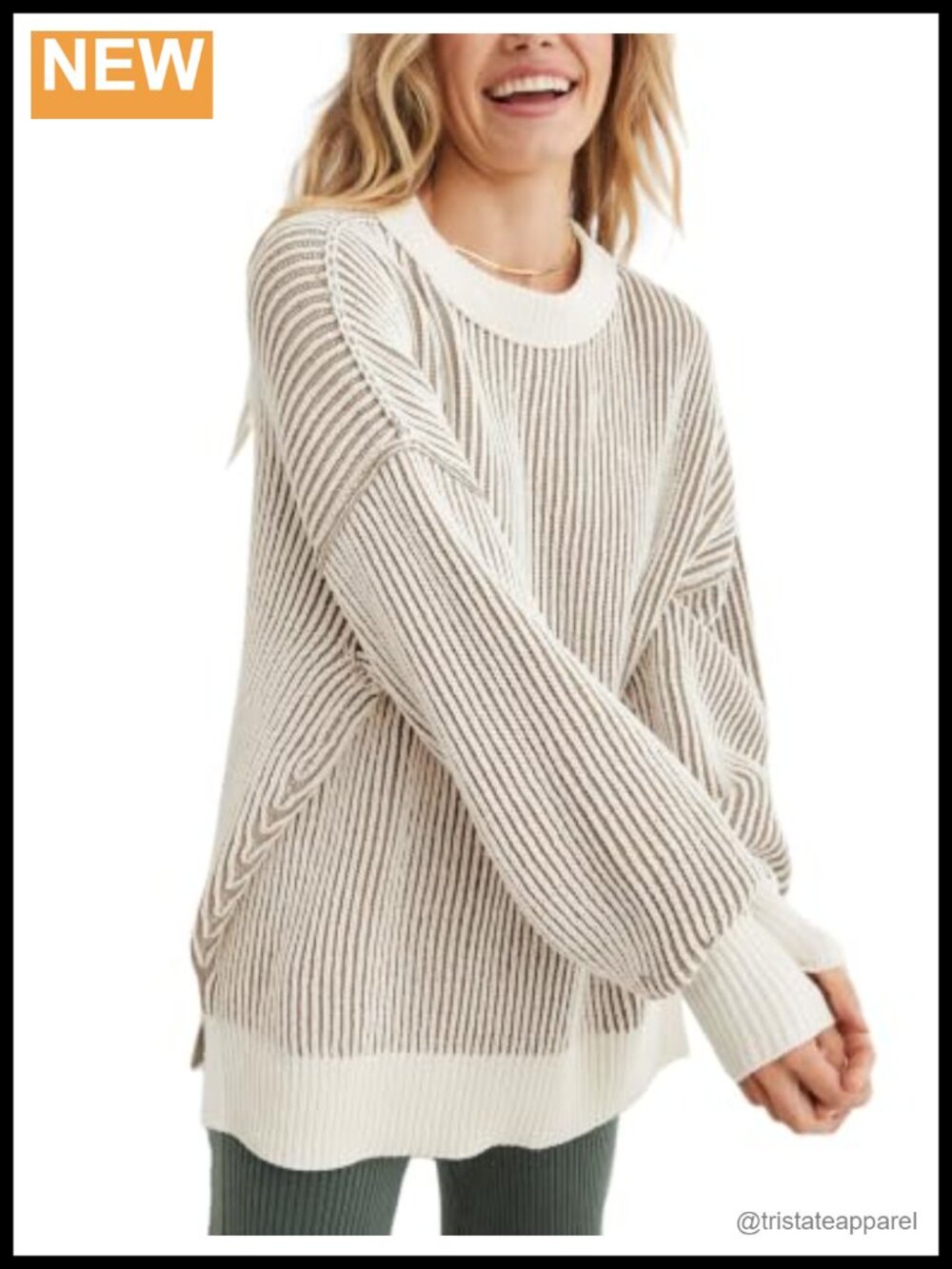 Chenille Sweater Women Crew Neck Color Block Knit Pullover